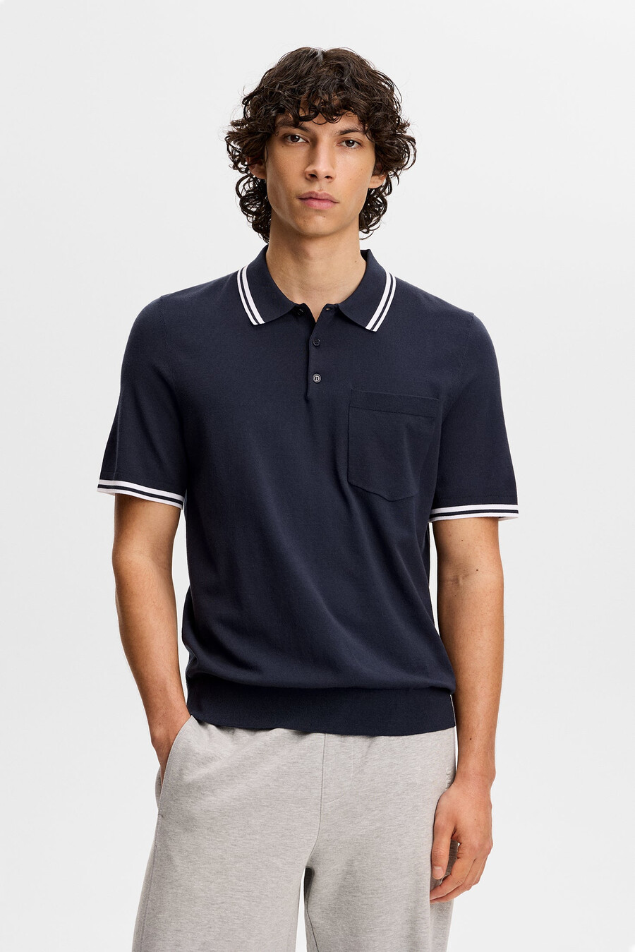 polo a maniche corte in maglia ramon