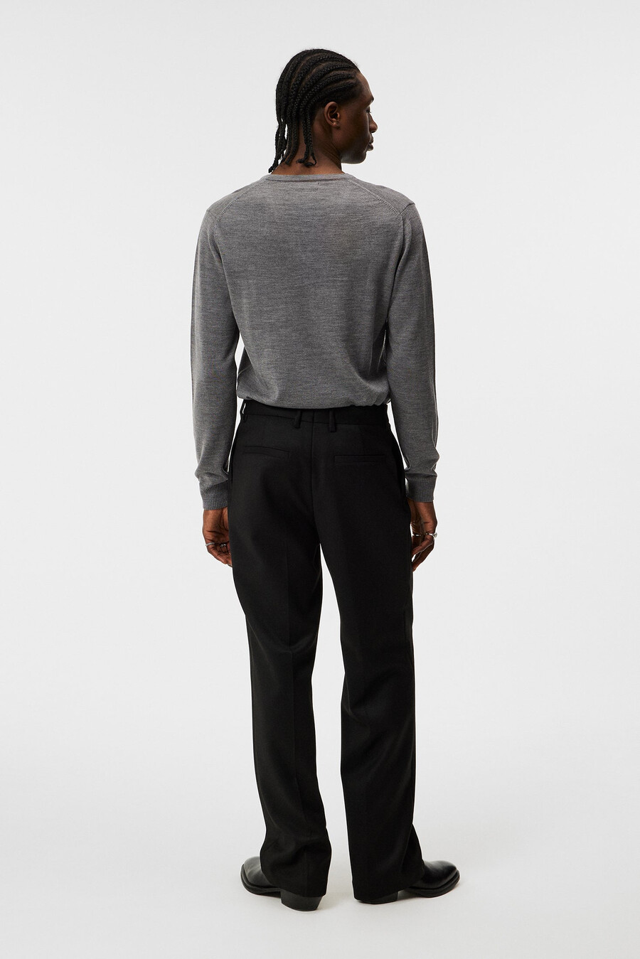 maglione con scollo a v in lana merino lymann
