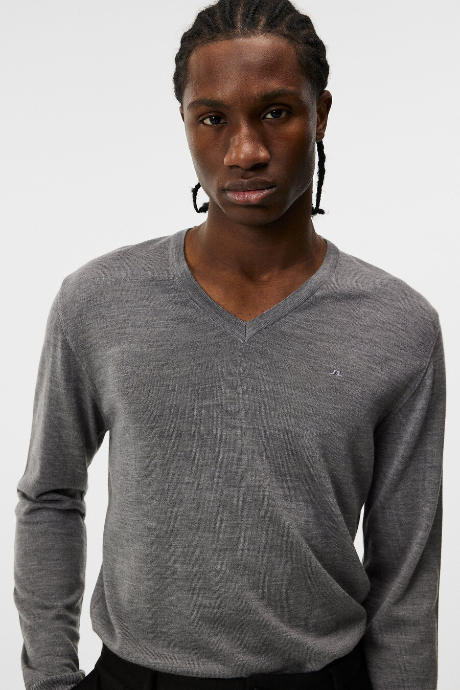 maglione con scollo a v in lana merino lymann