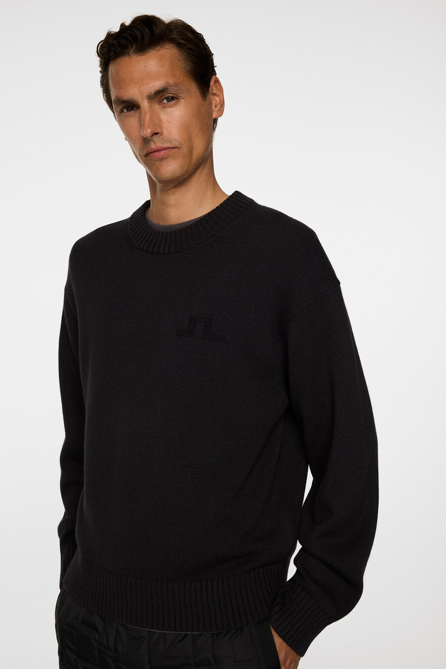 maglia girocollo in cotone e lana eddy