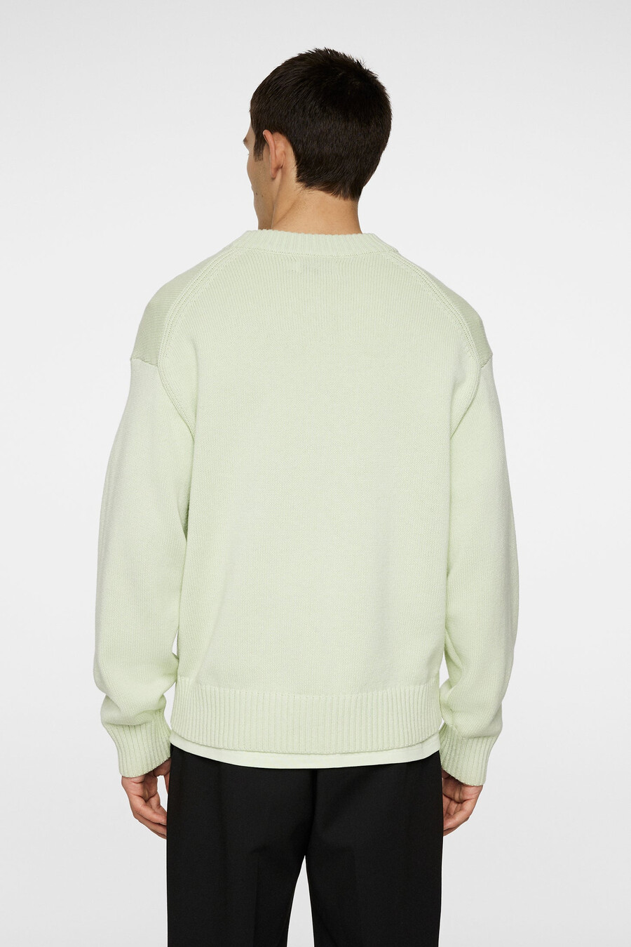 maglia girocollo in cotone e lana eddy