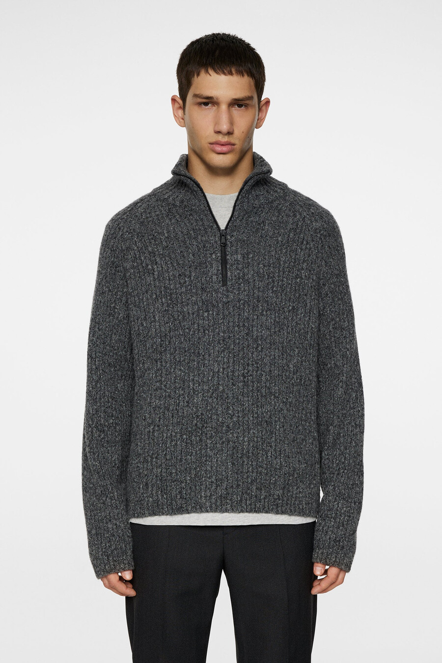 maglione di lana con cerniera victor