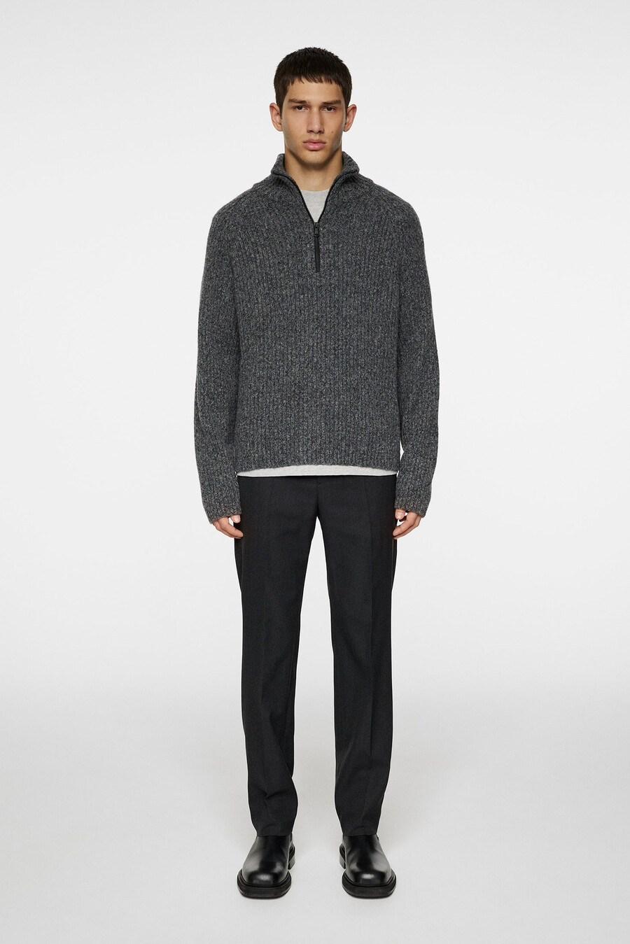 maglione di lana con cerniera victor