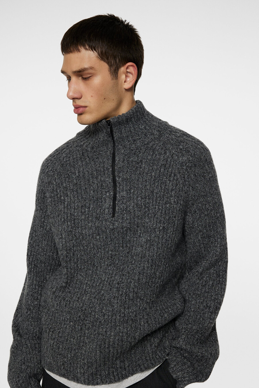 maglione di lana con cerniera victor
