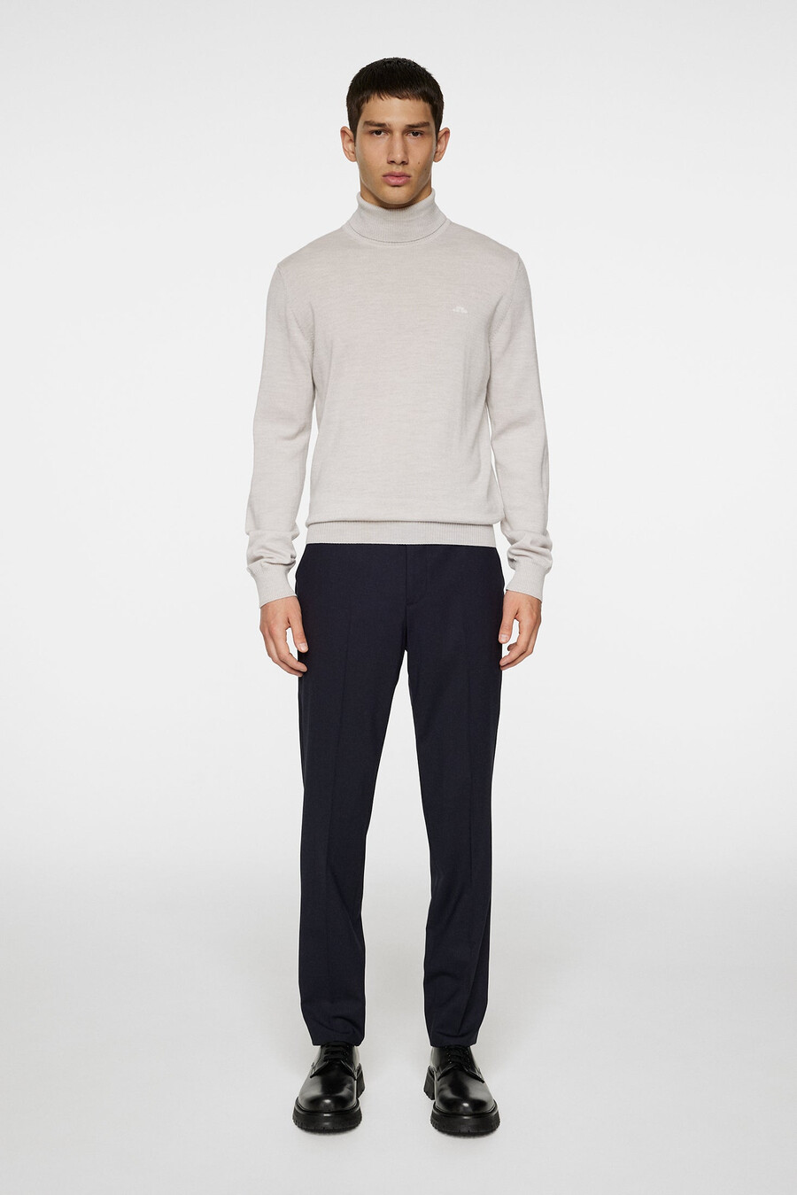 maglia a collo alto in lana merino kaden
