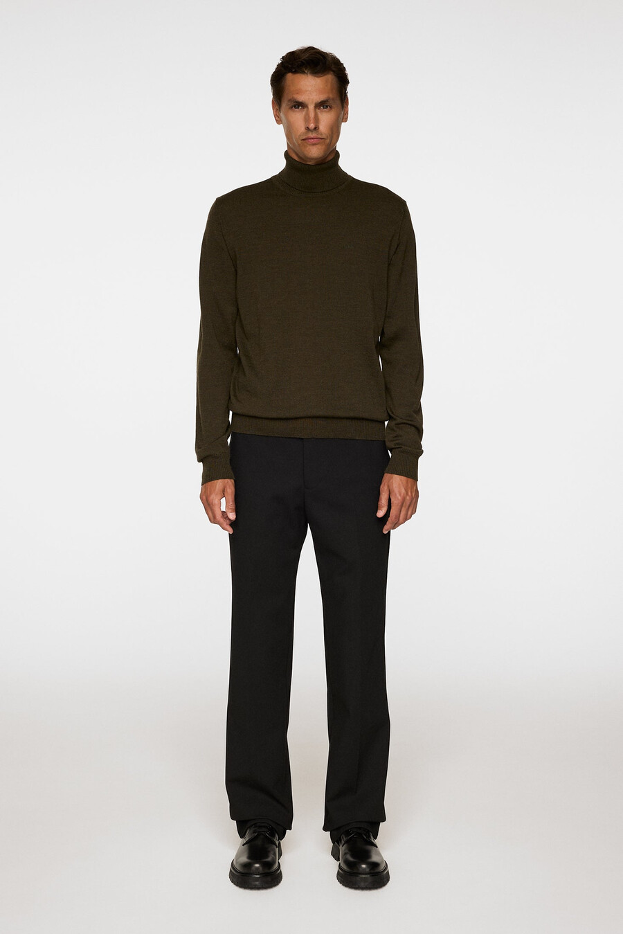 maglia a collo alto in lana merino kaden