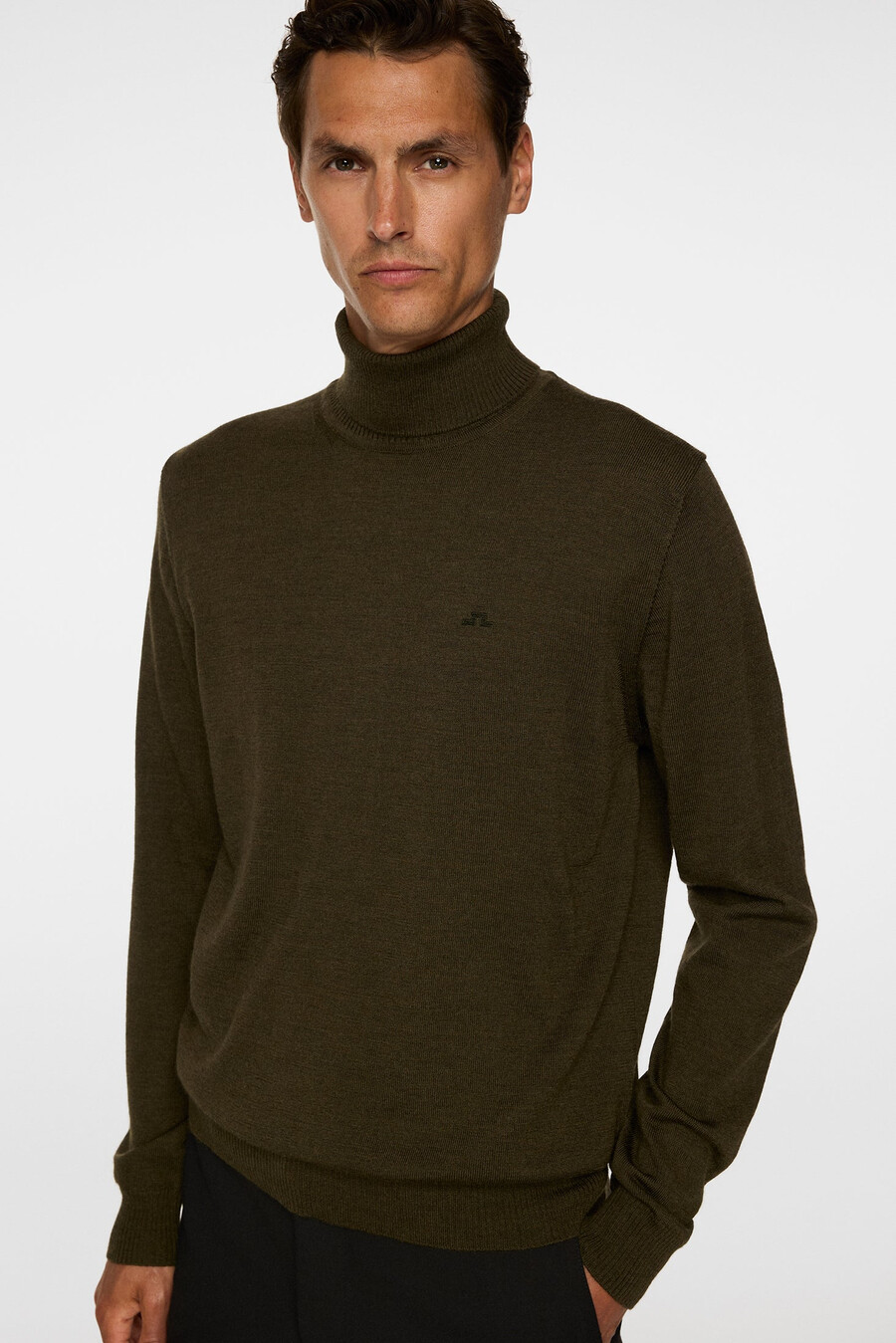 maglia a collo alto in lana merino kaden