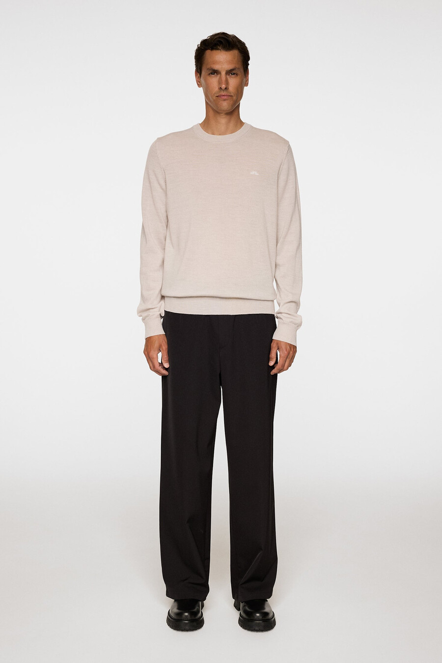 maglia girocollo in lana merino keane
