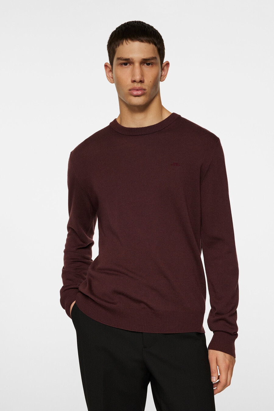 maglia girocollo in lana merino keane