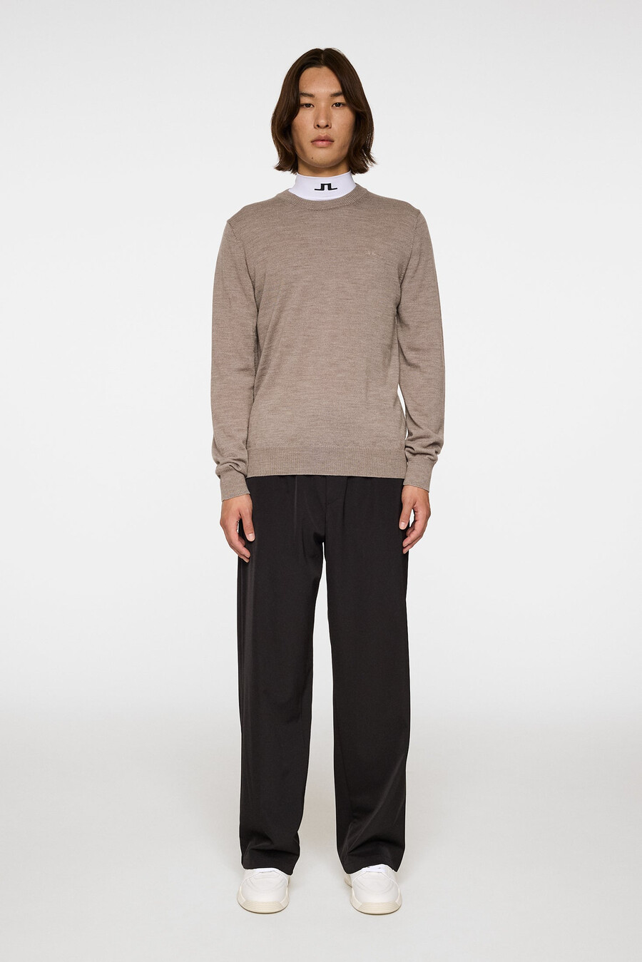 maglia girocollo in lana merino keane