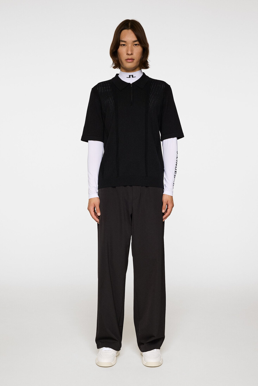 polo in maglia con cerniera remy structure