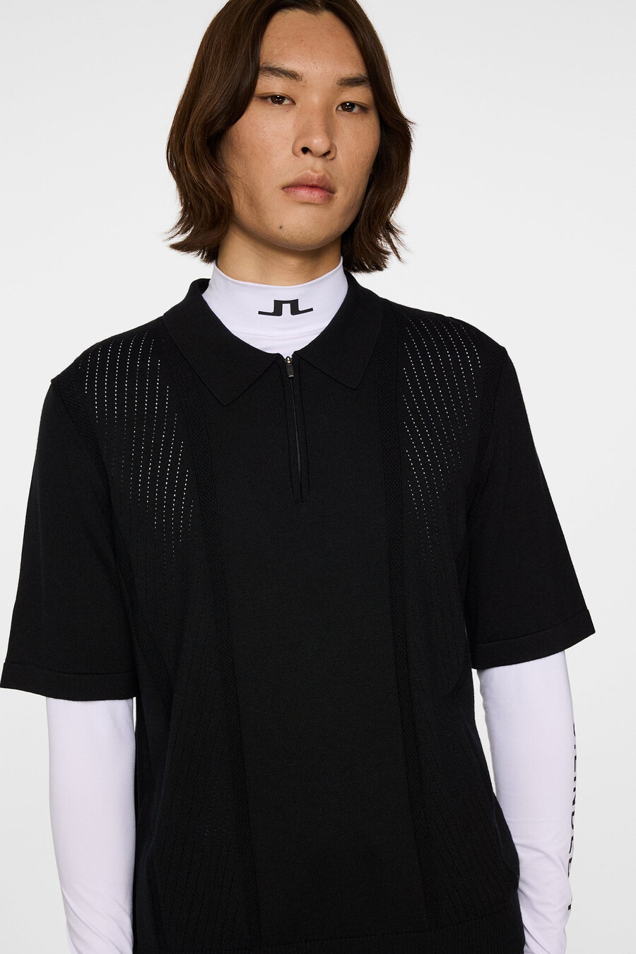 polo in maglia con cerniera remy structure