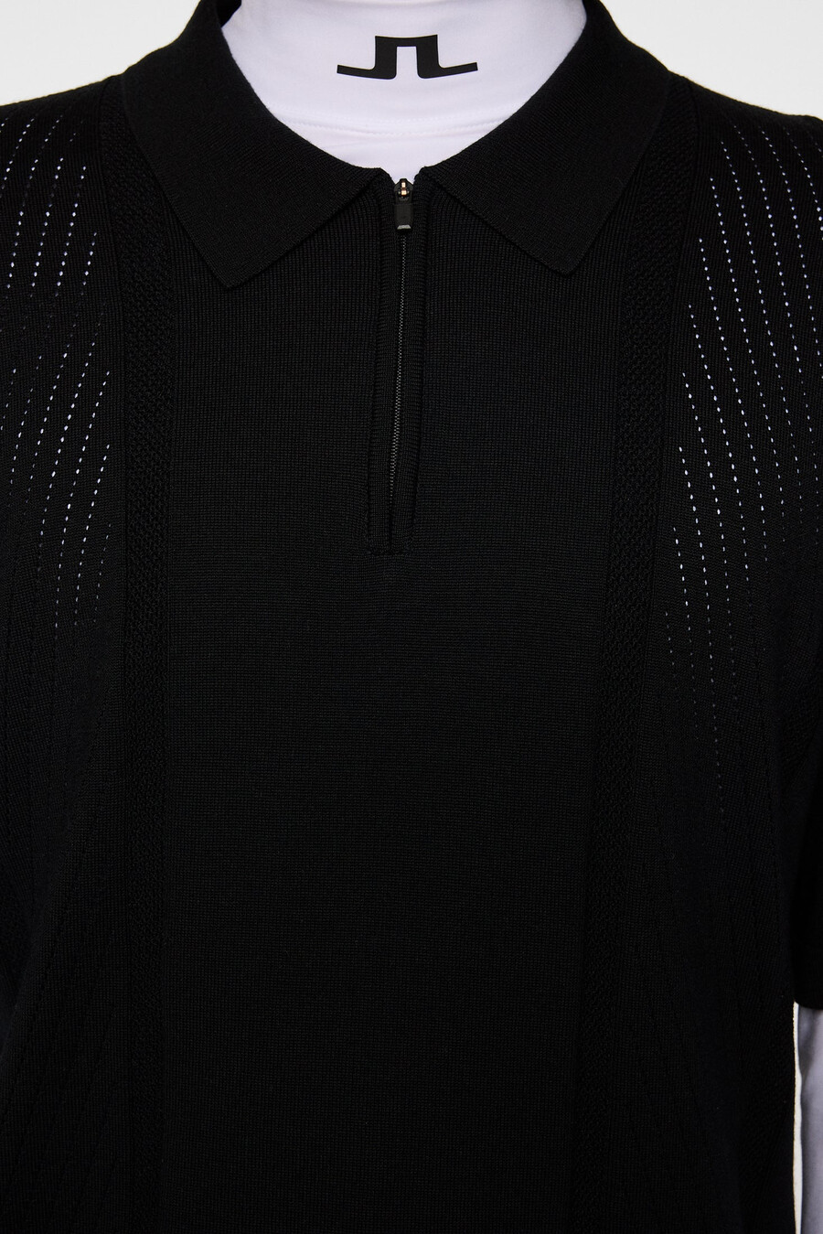 polo in maglia con cerniera remy structure