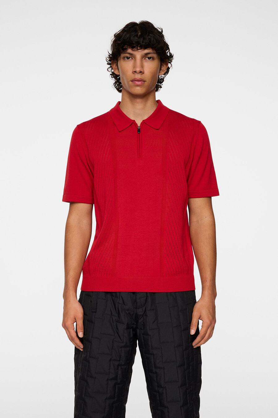 polo in maglia con cerniera remy structure