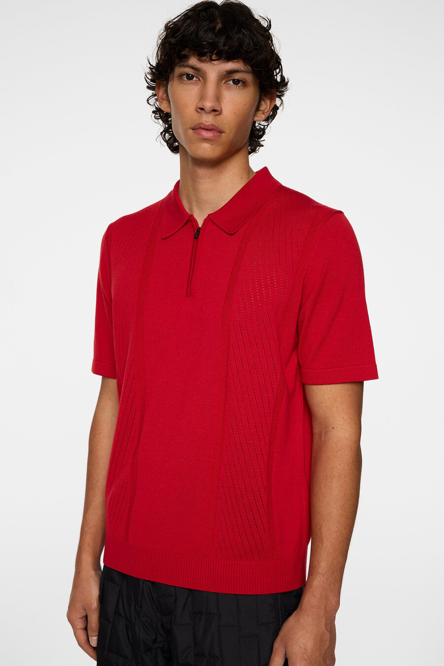 polo in maglia con cerniera remy structure
