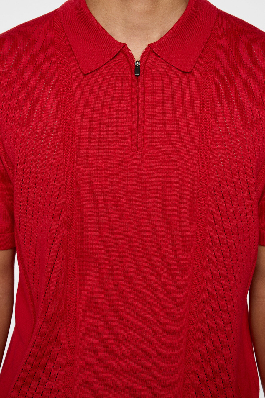 polo in maglia con cerniera remy structure
