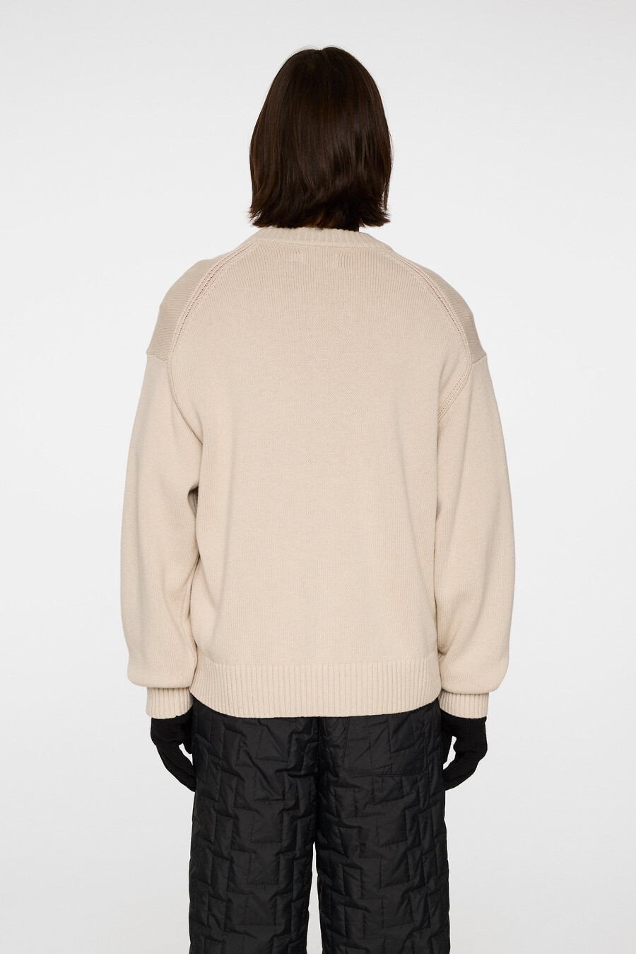maglia girocollo in cotone e lana eddy