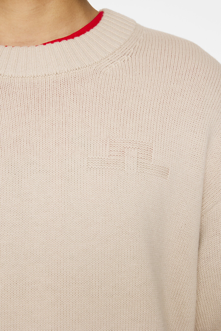 maglia girocollo in cotone e lana eddy