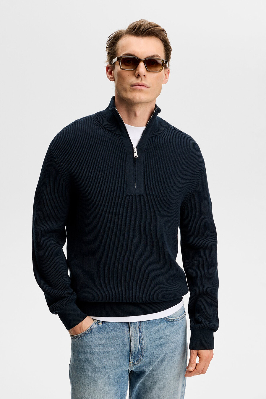 maglione alex con mezza zip
