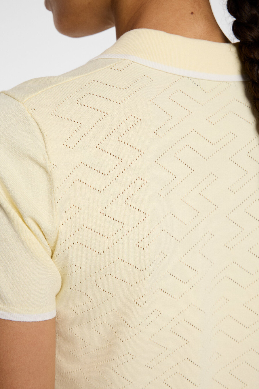 polo in maglia malva