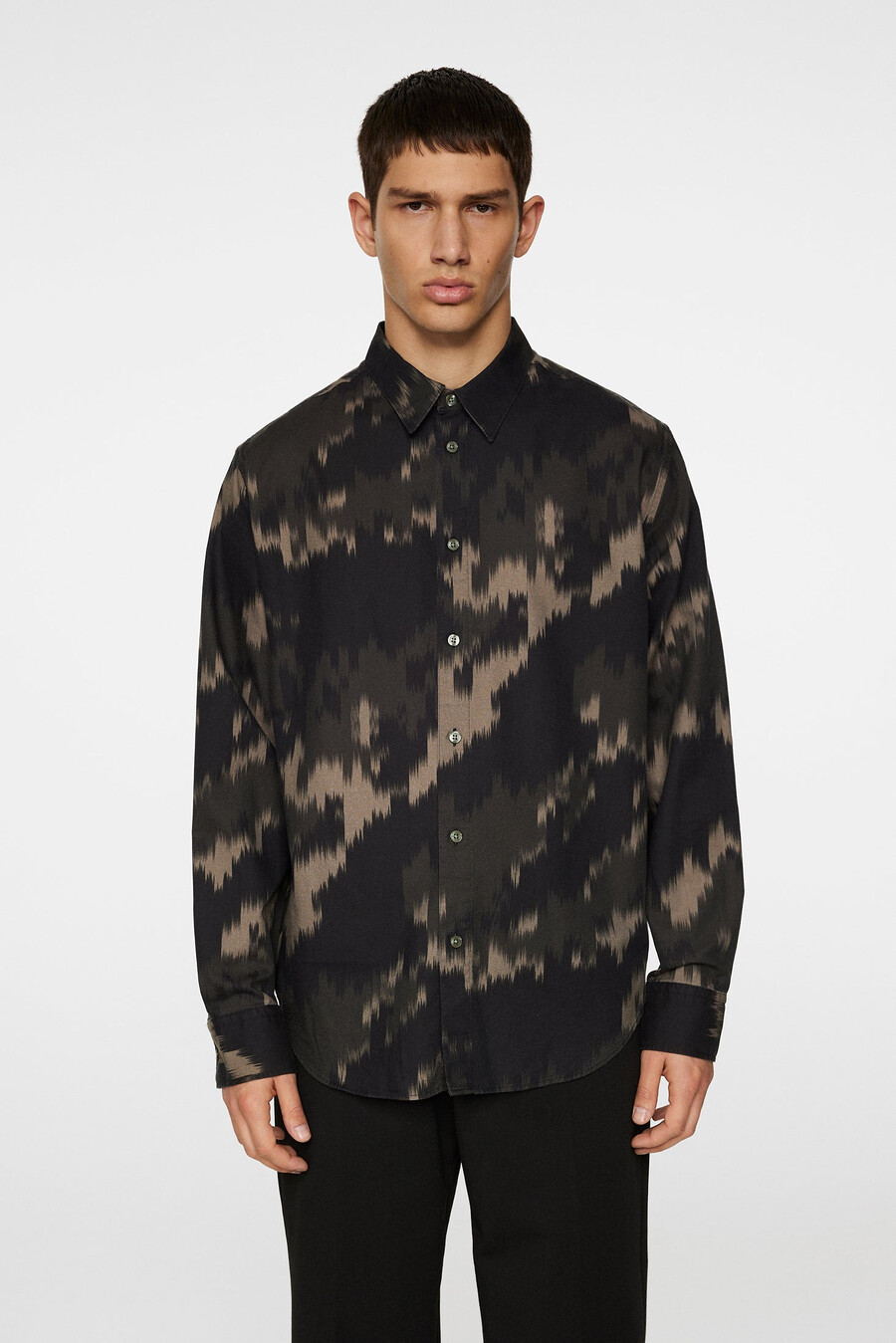 camicia stampata in tencel reg ls