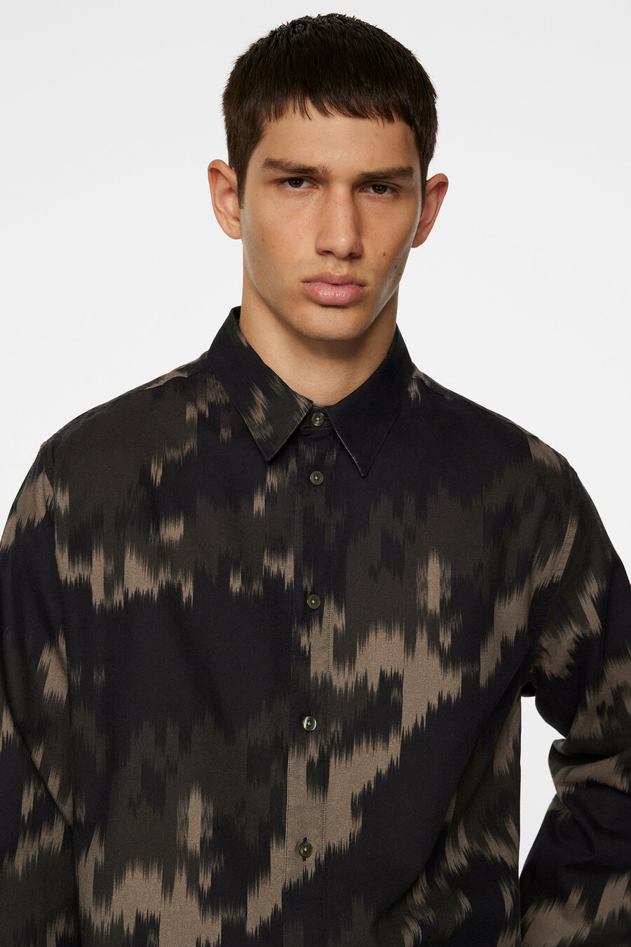 camicia stampata in tencel reg ls
