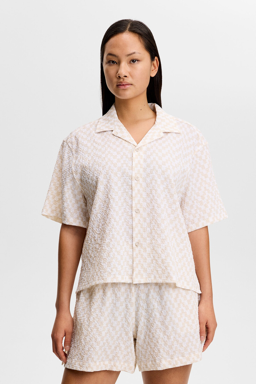 camicia in nylon stropicciato liv