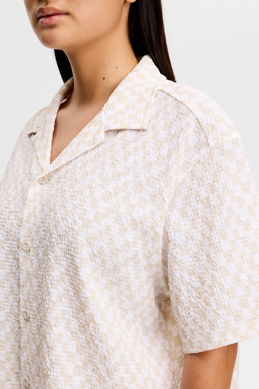 camicia in nylon stropicciato liv