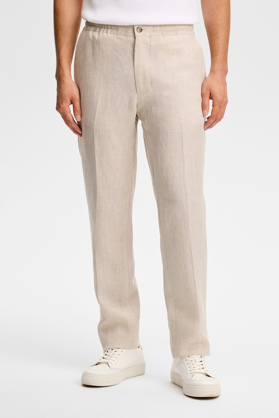 pantaloni in lino soren drape