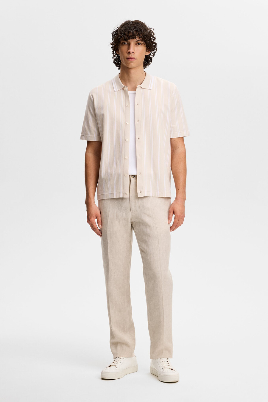 pantaloni in lino soren drape